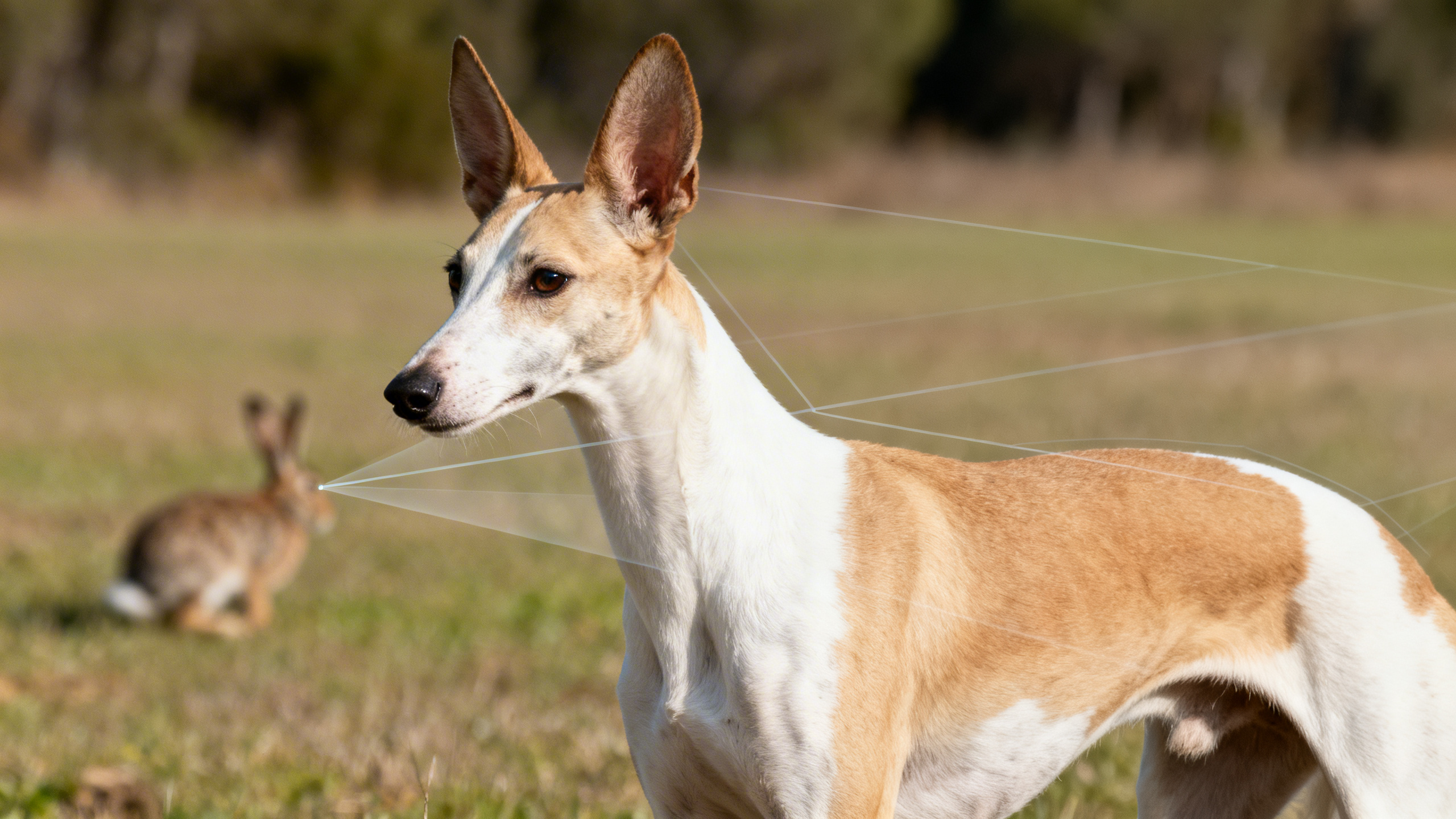 Ein Hund mit Jagdtrieb